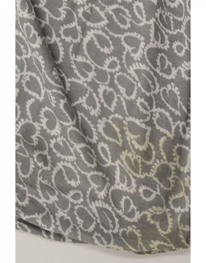 PHASE EIGHT Womens 3/4 Sleeve Blouse Top UK 14 Medium Grey Floral Viscose Vintage Phase Eight and Second-Hand Phase Eight from Messina Hembry 