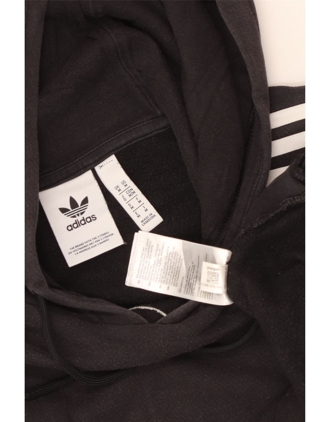 Adidas Grafisk hættetrøje til mænd mellem sort bomuld