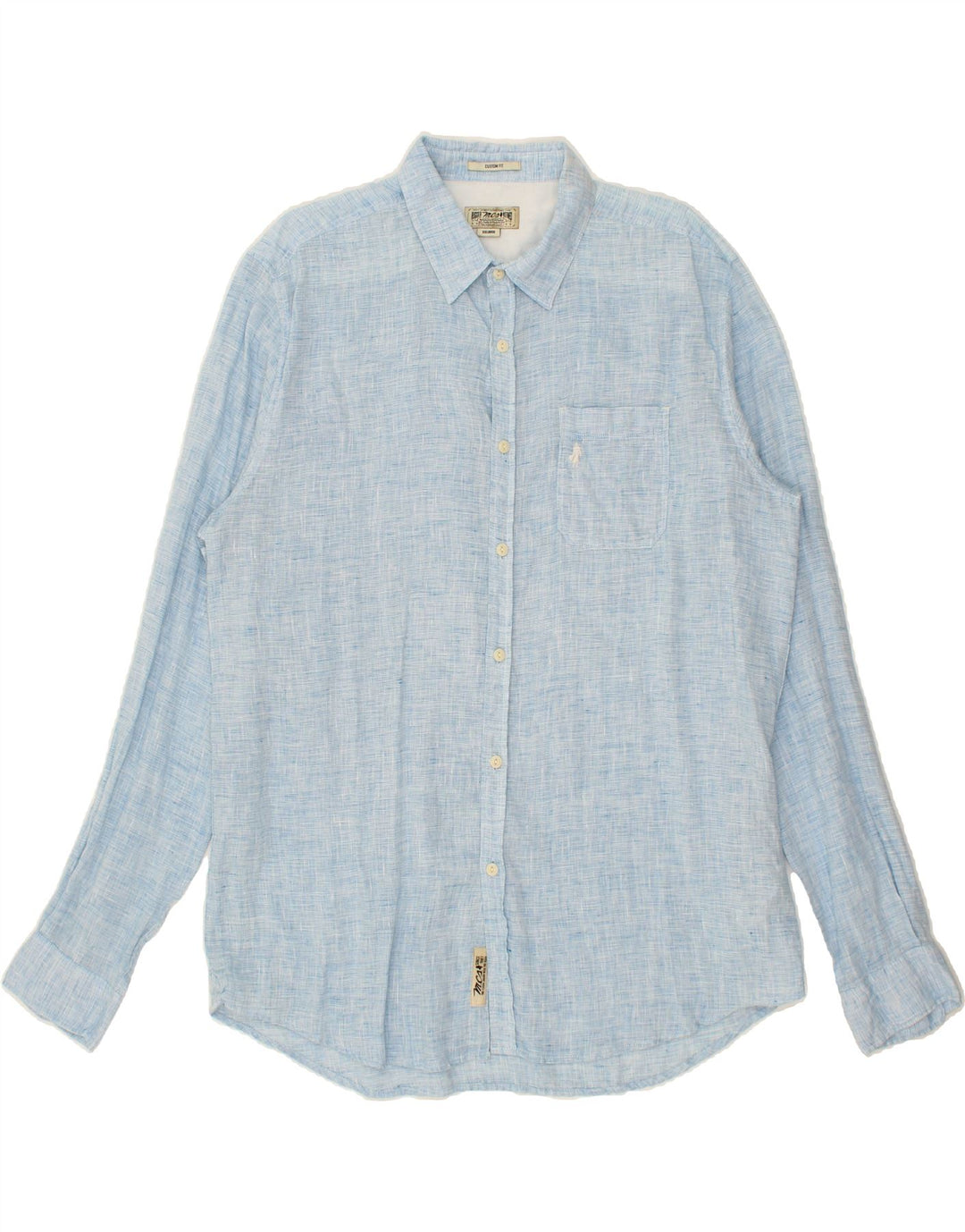 MARLBORO CLASSICS Herre Custom Fit skjorte 2XL blå hør