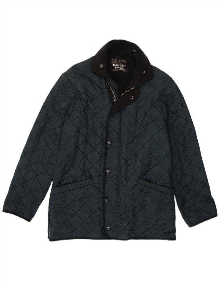 Barbour Herre quiltet jakke UK 38 Medium Navy Blue Polyester
