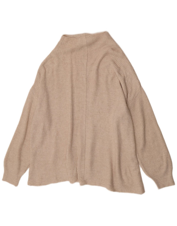 Topshop Dame Oversized Turtle Neck Jumper Sweater UK 14 Large Off White