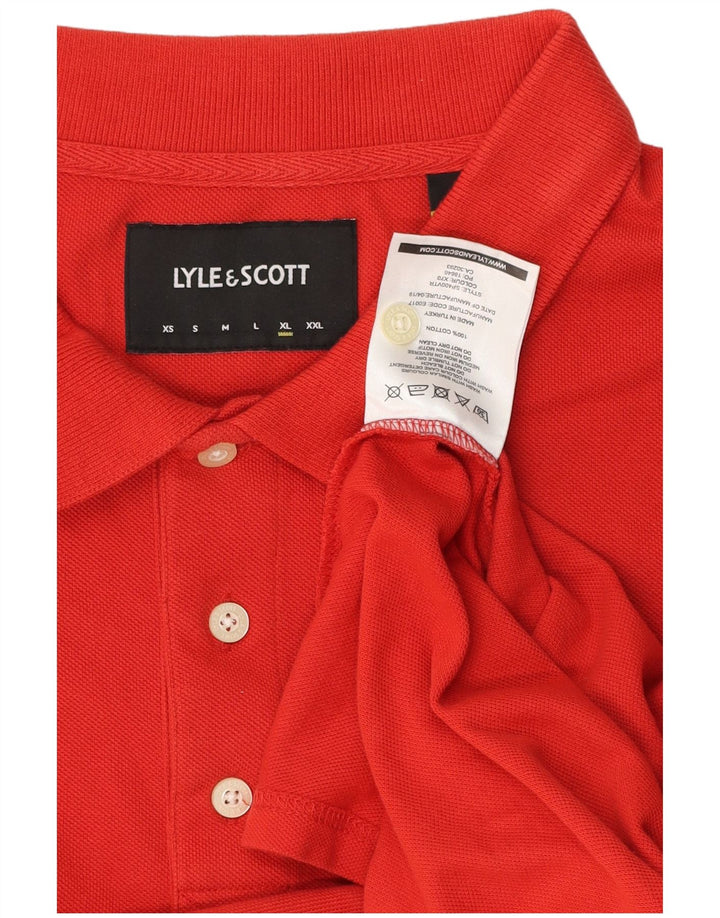 Lyle & Scott herre poloshirt XL rød bomuld