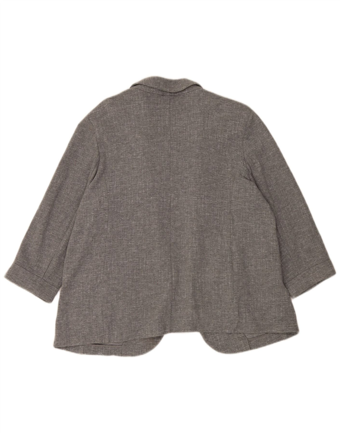 Marks & Spencer Dame 3/4-ærmet åben blazerjakke UK 20 2XL Grå Bomuld