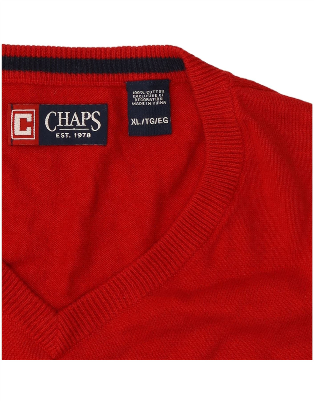 Chaps Herrevest Tank Top XL Rød Bomuld