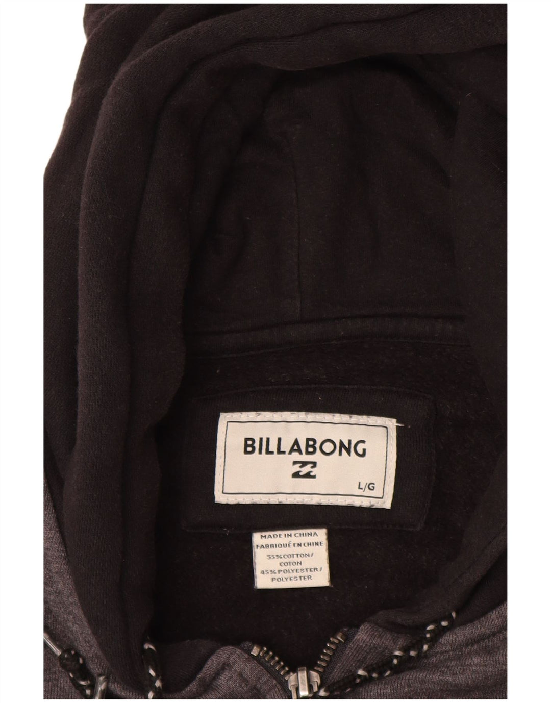 Billabong Herre hættetrøje med lynlås Stor grå bomuld