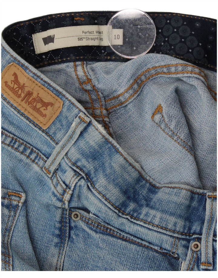 LEVI'S Dame 525 Straight Jeans US 10 Large W32 L31 Blå