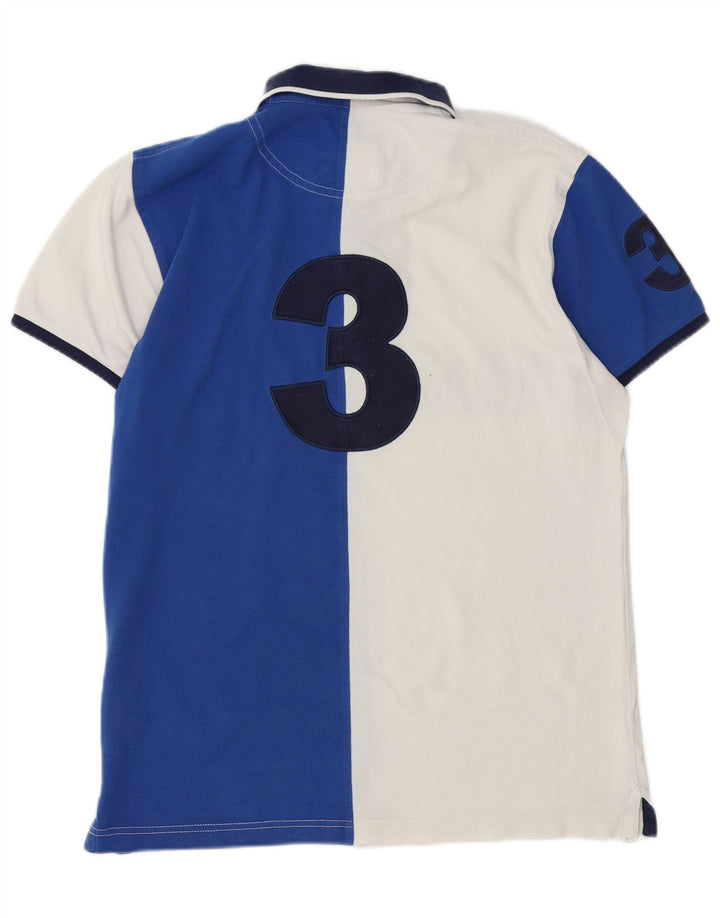 Hackett herre skræddersyet pasform grafisk rugby polo shirt mellem hvid farveblok