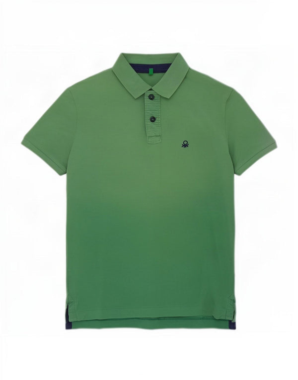 Benetton Mens Polo Shirt Large Green