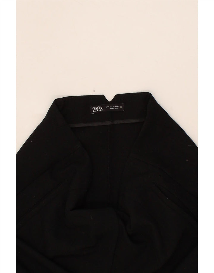 ZARA Womens Slim Chino Trousers XL W36 L27 Black Polyester Vintage Zara and Second-Hand Zara from Messina Hembry 
