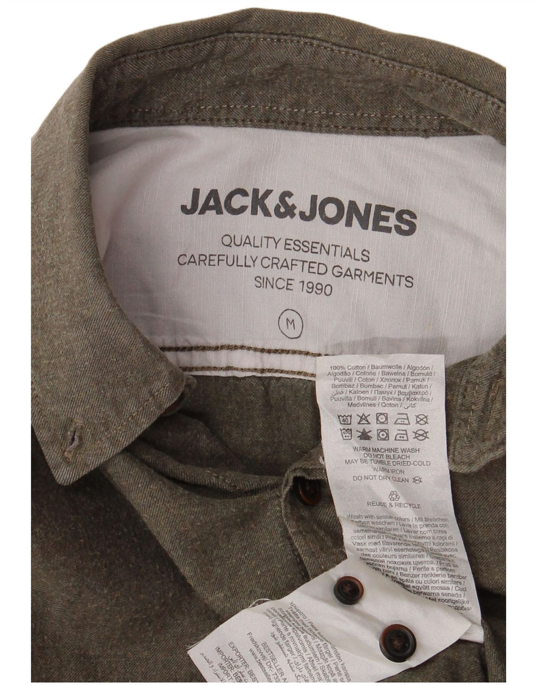 Jack & Jones Herreskjorte Medium Khaki Bomuld