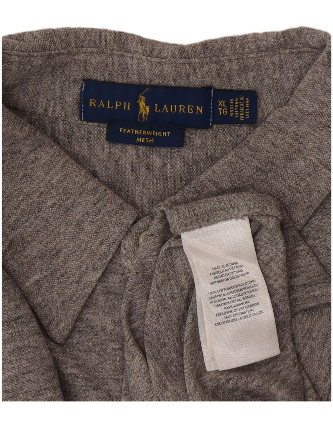 Ralph Lauren Herreskjorte XL Grå Flecked Bomuld