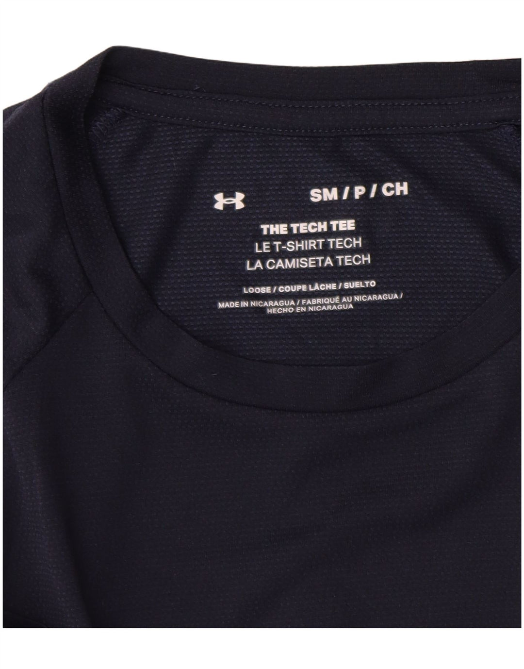 Under Armour Herre T-shirt Top Lille marineblå polyester