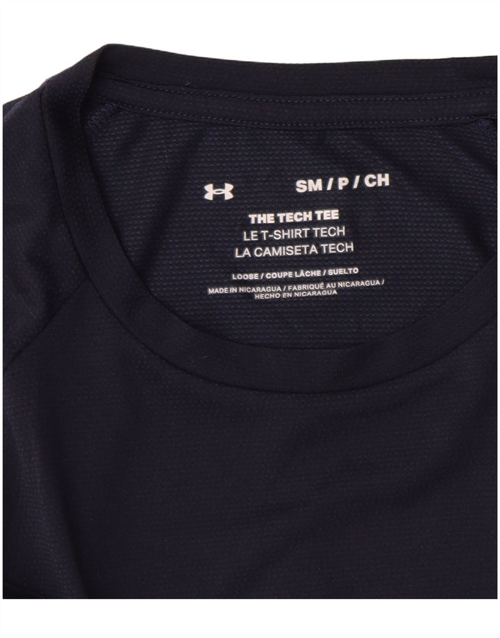 Under Armour Herre T-shirt Top Lille marineblå polyester