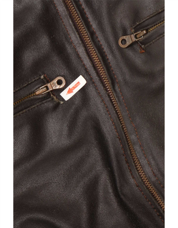 Conbipel Herre Læderjakke UK 38 Medium Brun