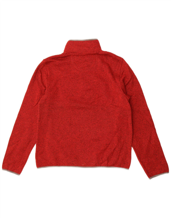 L.L.Bean Herre Button Neck Sweatshirt Jumper Medium Maroon Polyester