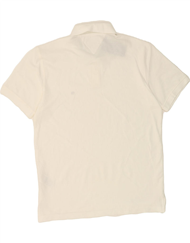 TOMMY HILFIGER Mens Regular Fit Polo Shirt XL White Cotton Vintage Tommy Hilfiger and Second-Hand Tommy Hilfiger from Messina Hembry 