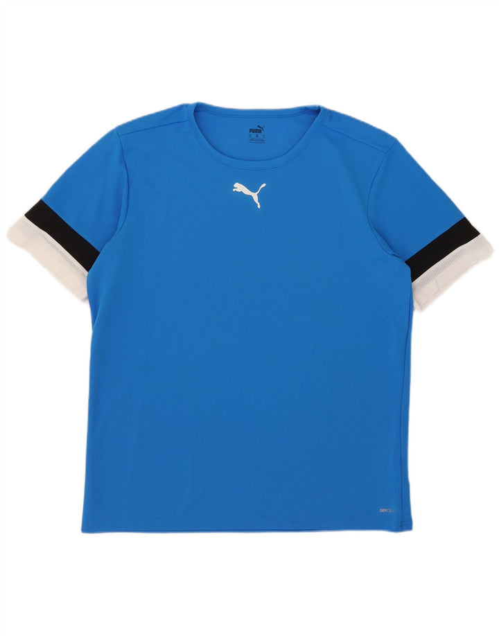 Puma Herre T-Shirt Top XL Blå Colourblock Polyester