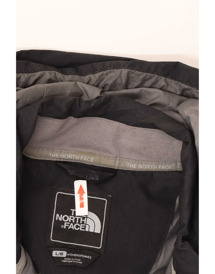 The North Face Dame Hætte Vandtæt Jakke UK 16 Large Sort
