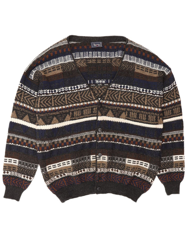 ALLISON WINGATE Herre Cardigan Sweater IT 56 2XL Flerfarvet Fair Isle