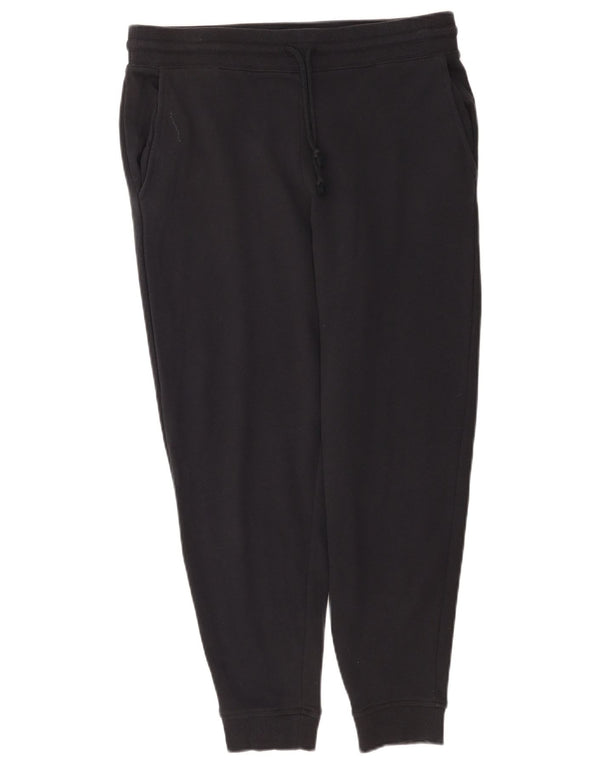 Marks & Spencer Womens Tracksuit Trousers Joggers UK 14 Large Black Cotton