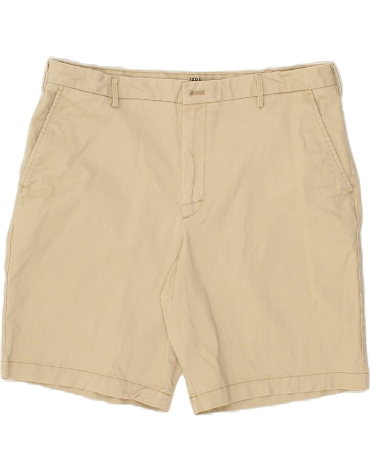 IZOD Mens Stretch Chino Shorts W38 XL Grey Cotton Vintage Izod and Second-Hand Izod from Messina Hembry 