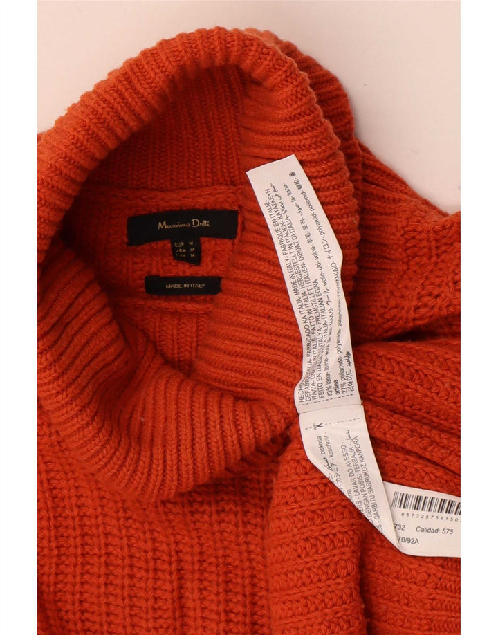 Massimo Dutti Dame Oversized trøjetrøje med rullehals UK 14 Medium Orange