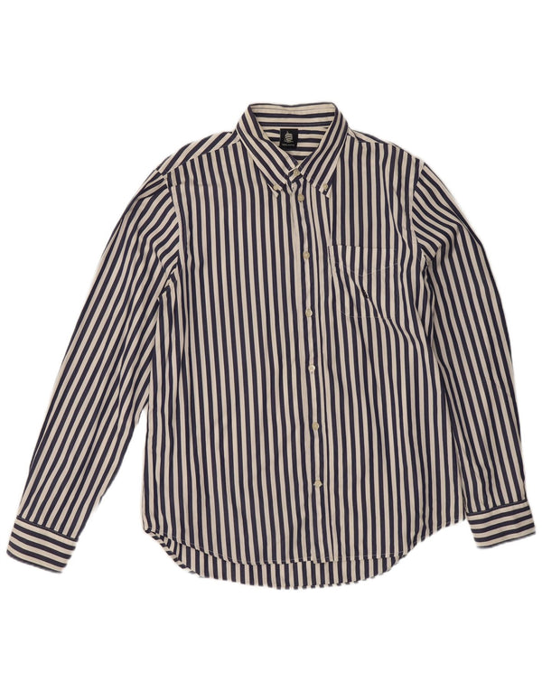 Marina Yachting Herreskjorte str. 43 Large Navy Blue Pinstripe Cotton
