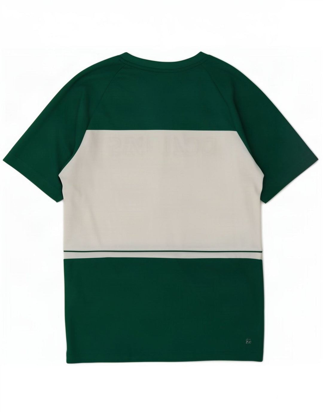 Lacoste Herre grafisk T-shirt Top Størrelse 3 Lille Grøn Colourblock Polyester