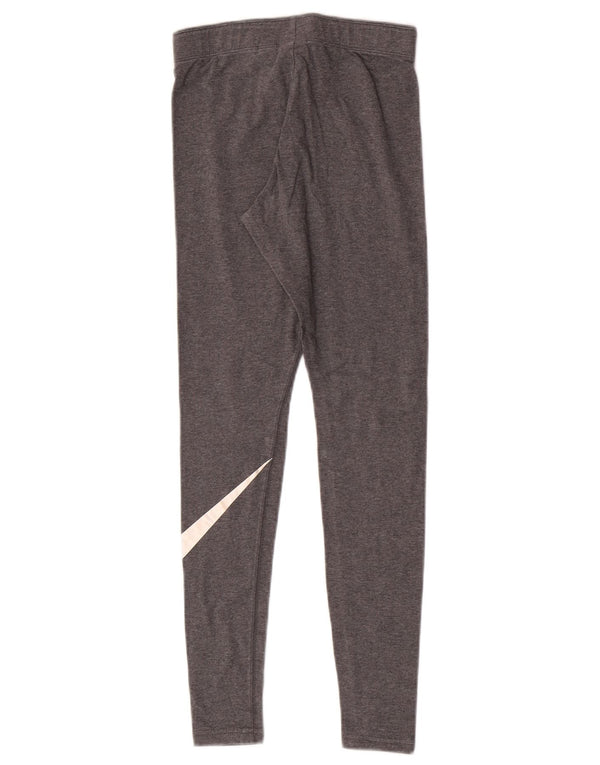 Nike grafiske leggings til kvinder UK 4 XS grå bomuld