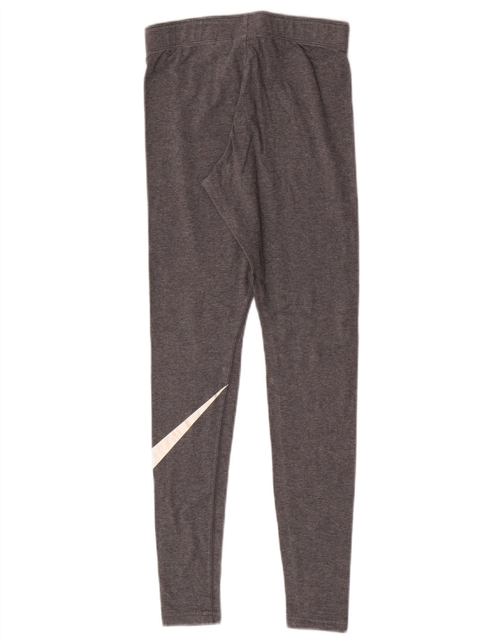 Nike grafiske leggings til kvinder UK 4 XS grå bomuld