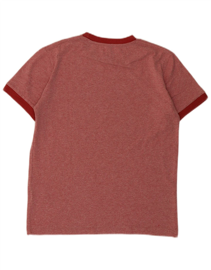 Lee Herre grafisk T-shirt top lille rød flækket bomuld