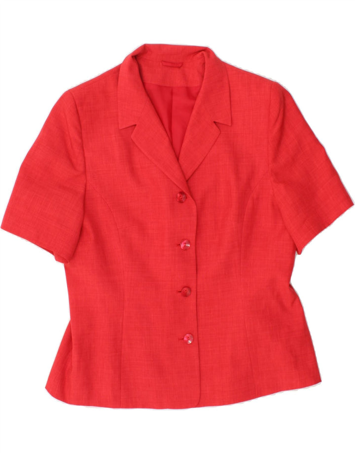 ST. BERNARD Womens Short Sleeve 4 Button Blazer Jacket UK 16 Large  Red Vintage St. Bernard and Second-Hand St. Bernard from Messina Hembry 