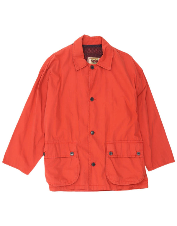 Vintage Herre Windbreaker Jacket UK 40 Large Red Bomuld