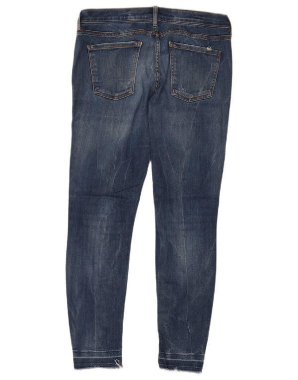 Zara Dame Distressed Skinny Jeans EU 42 Large W32 L26 Blå