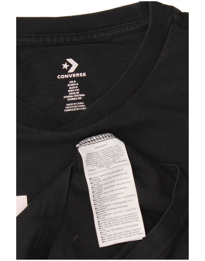 Converse grafisk t-shirt til mænd, lille sort bomuld