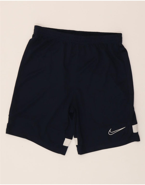 NIKE Drenge Dri Fit Sportshorts 12-13 år Large Navy Blue Colourblock