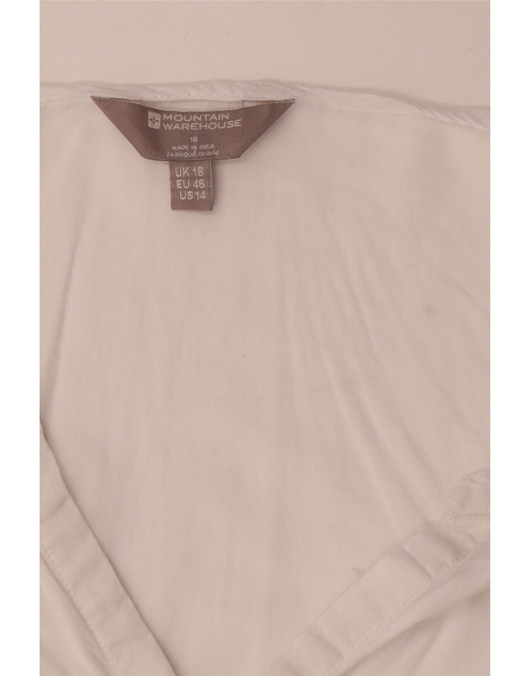 Mountain Warehouse Dame Pullover Shirt UK 18 XL Hvid Bomuld