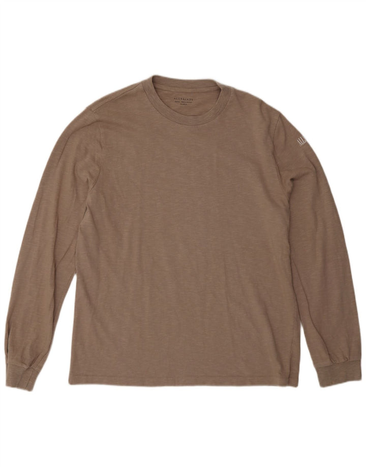 All Saints Herre Top Langærmet Medium Beige Flecked