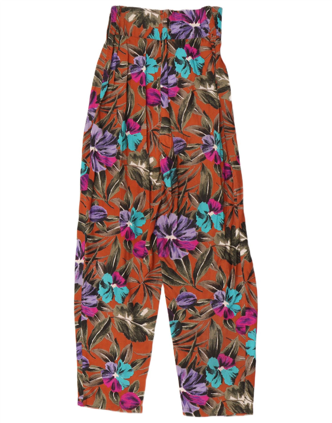 Vintage haremsbukser til kvinder W25 L29 flerfarvet blomster