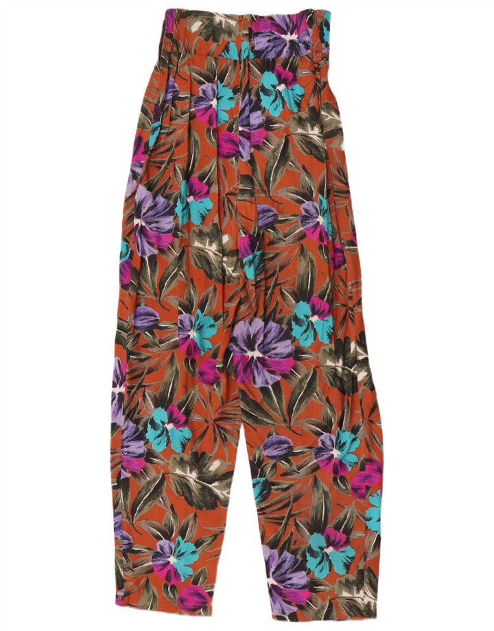 Vintage haremsbukser til kvinder W25 L29 flerfarvet blomster