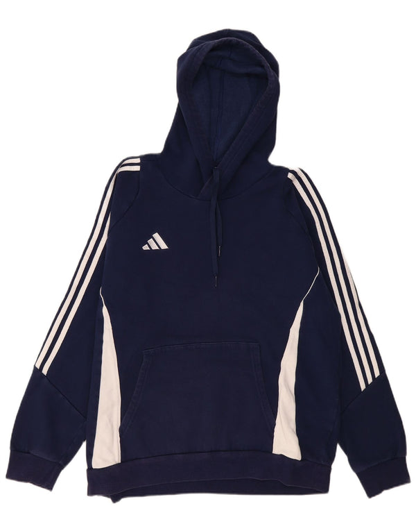 Adidas Herre hættetrøje Jumper Medium Marineblå Colourblock Bomuld