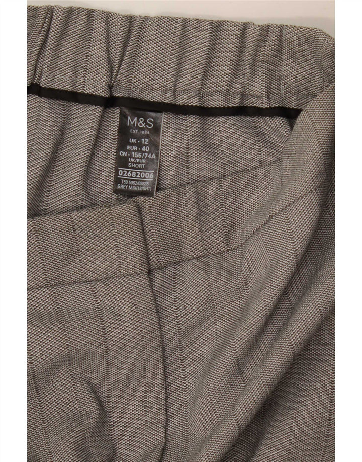 Marks & Spencer Lige Capri-bukser til kvinder UK 12 Medium W30 L23 Grå