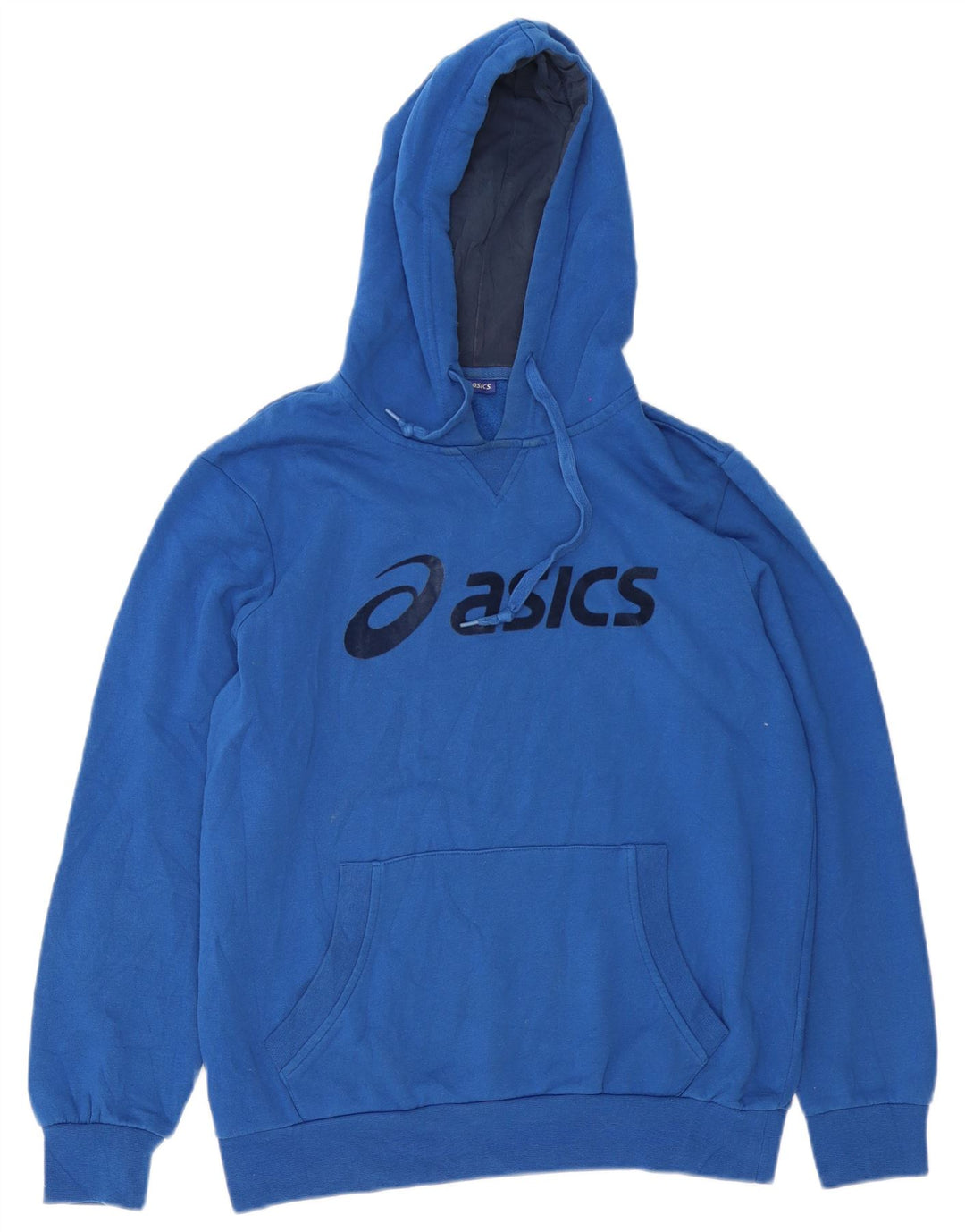 Asics Grafisk hættetrøje til mænd mellemblå bomuld