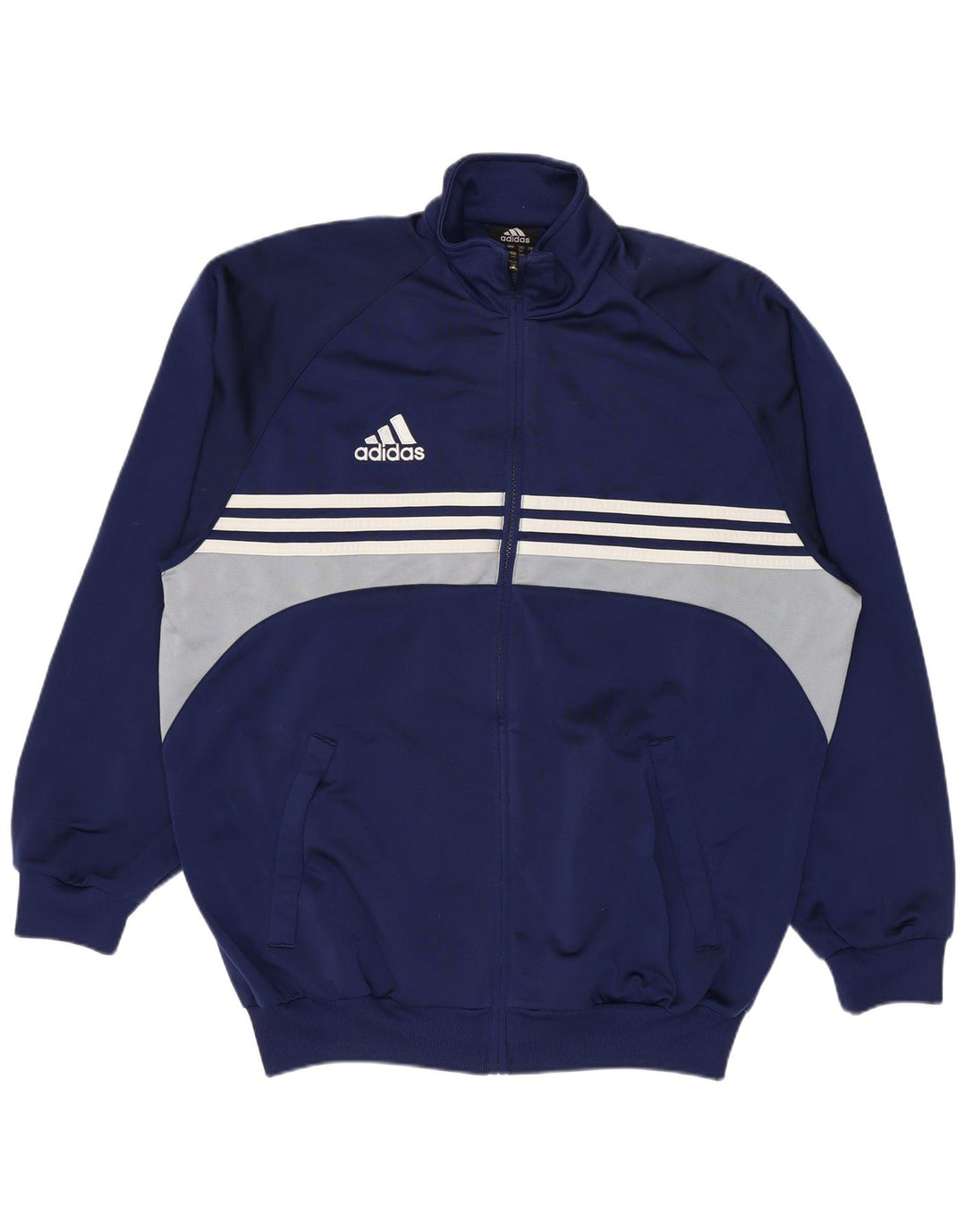 Adidas Træningsdragt til mænd Topjakke UK 38/40 Medium Navy Blue Colourblock