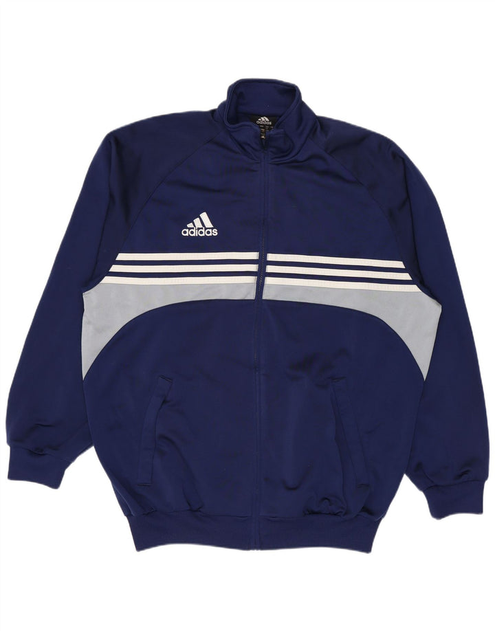 Adidas Træningsdragt til mænd Topjakke UK 38/40 Medium Navy Blue Colourblock