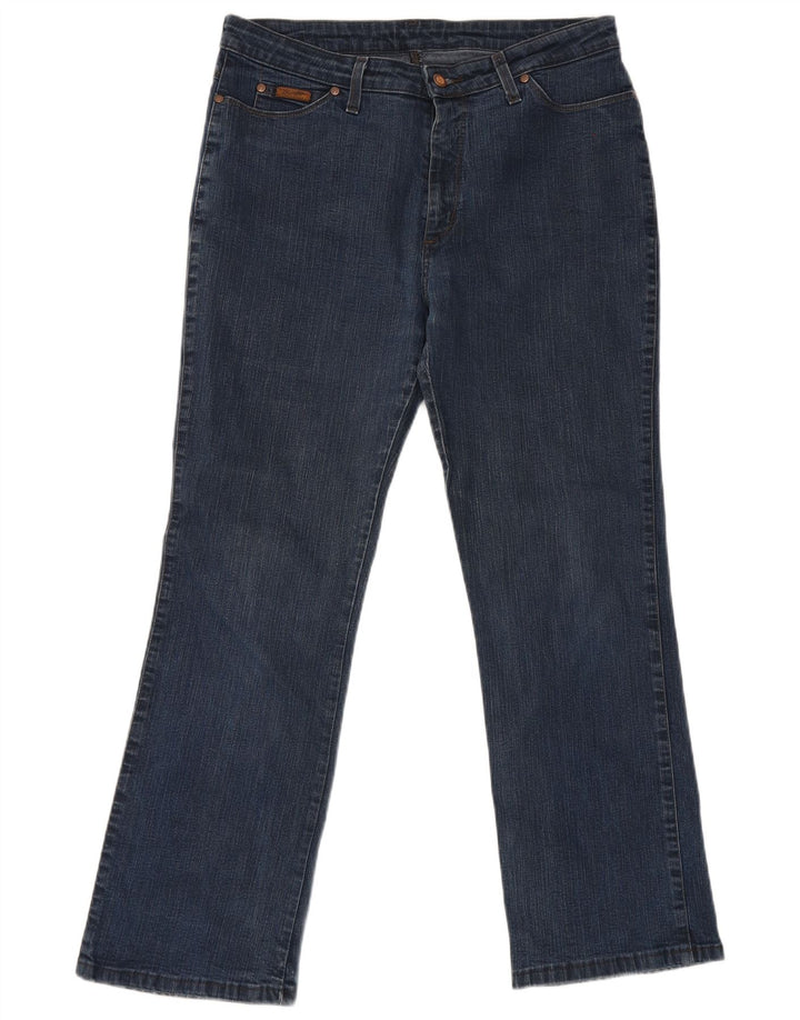 Wrangler Dame Bootcut Jeans W34 L30 Marineblå Bomuld