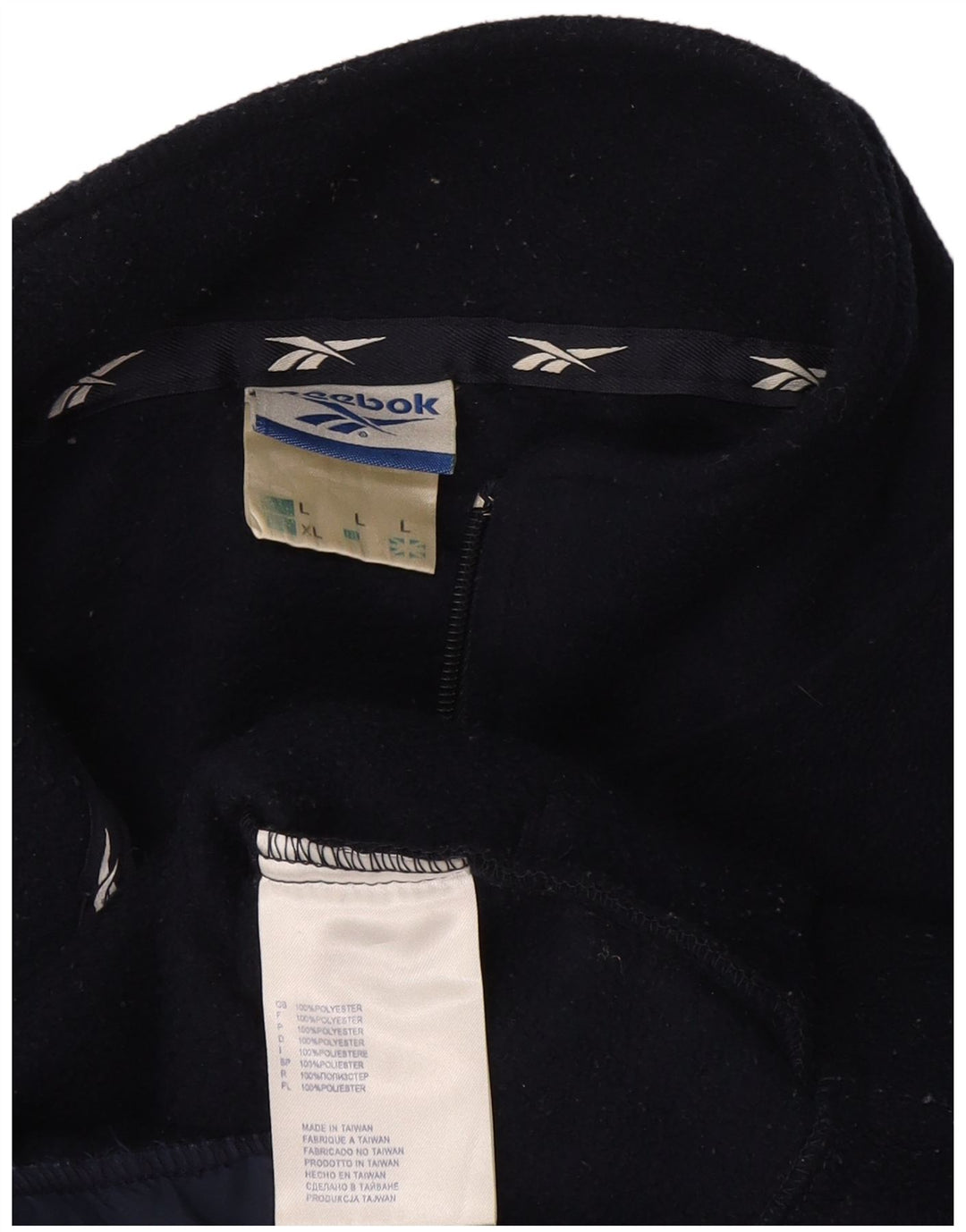 Reebok Fleecejakke til mænd UK 40 Large Navy Blue Polyester