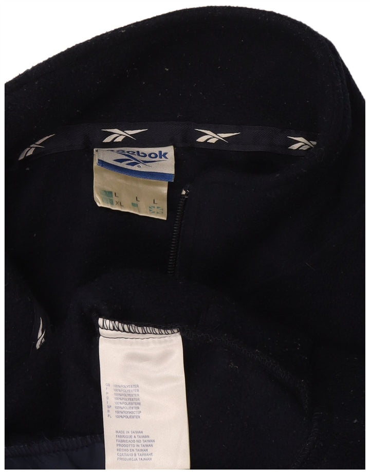 Reebok Fleecejakke til mænd UK 40 Large Navy Blue Polyester
