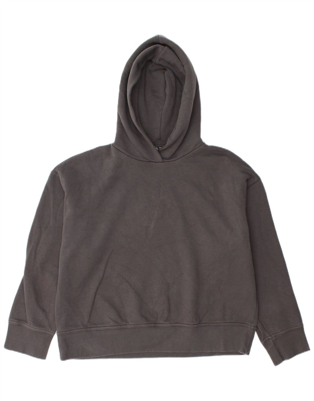 Zara Dame Oversized Hoodie Jumper UK 14 Medium Grey Bomuld