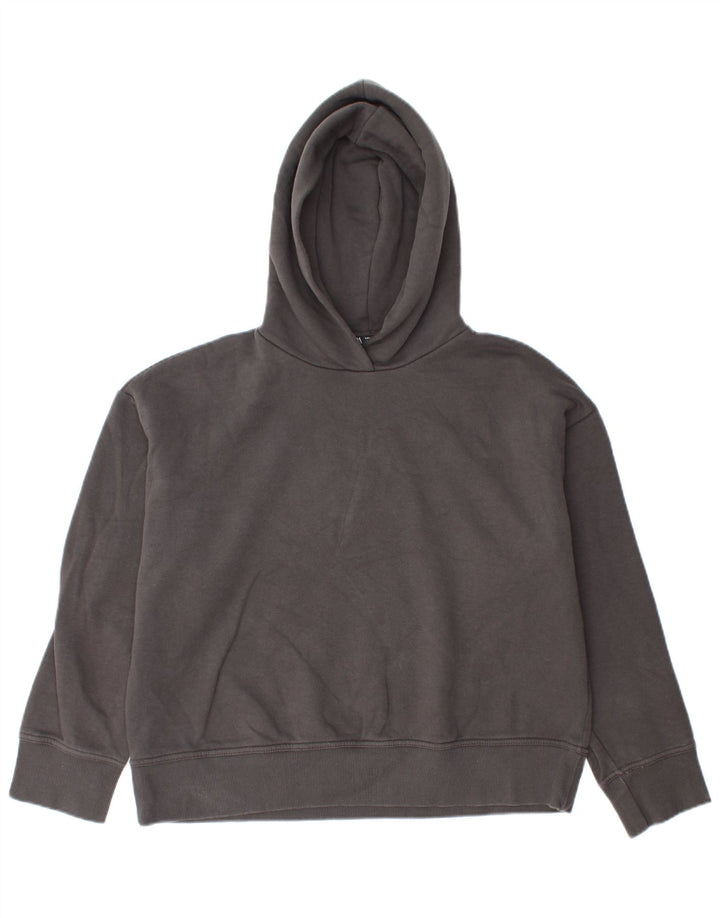 Zara Dame Oversized Hoodie Jumper UK 14 Medium Grey Bomuld